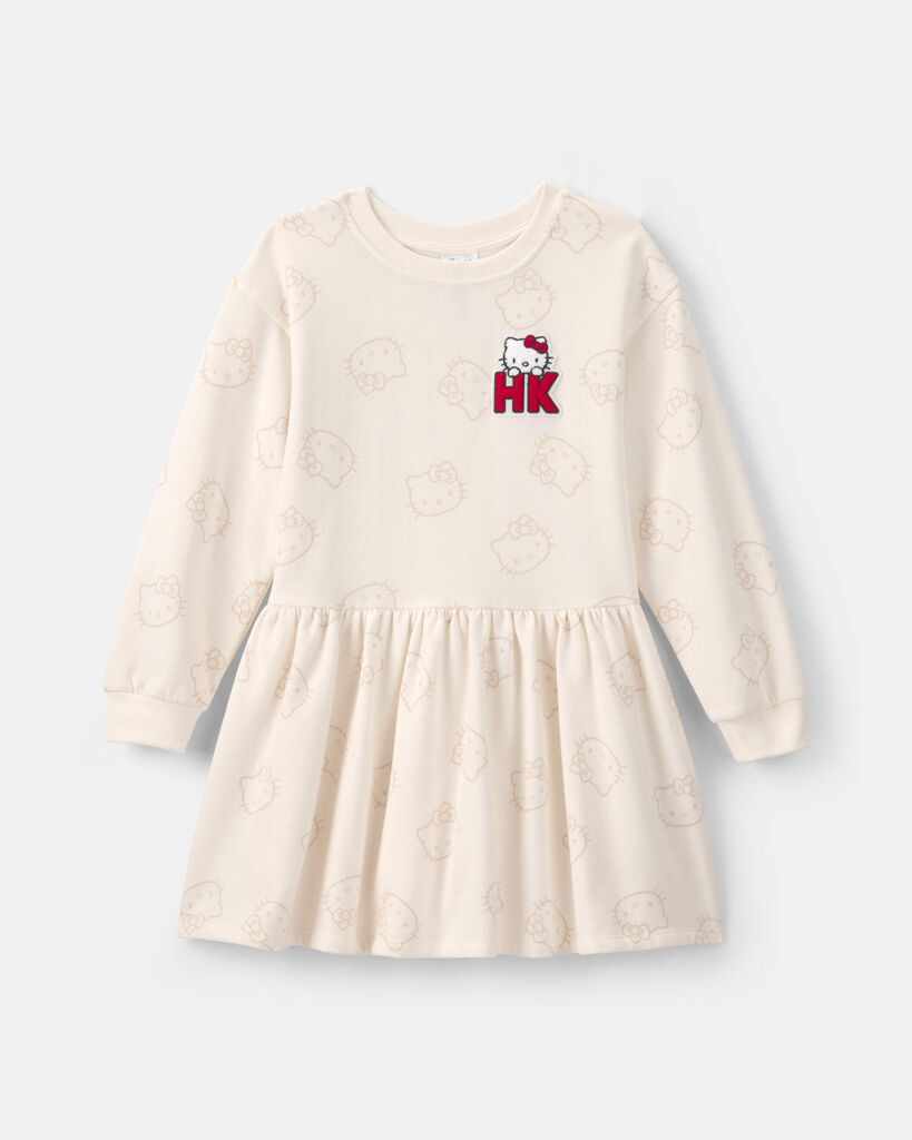 Carter's girls hello kitty® long-sleeve layered dress 10 Cream