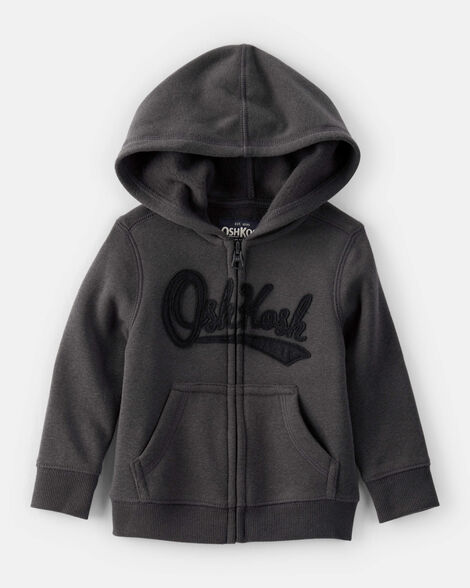 Baby Boy DayDream Fleece Hooded Zip-Up Jacket - Black