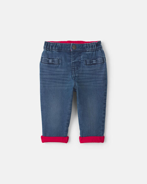 Baby Girl Denim Jeans - Dark Wash