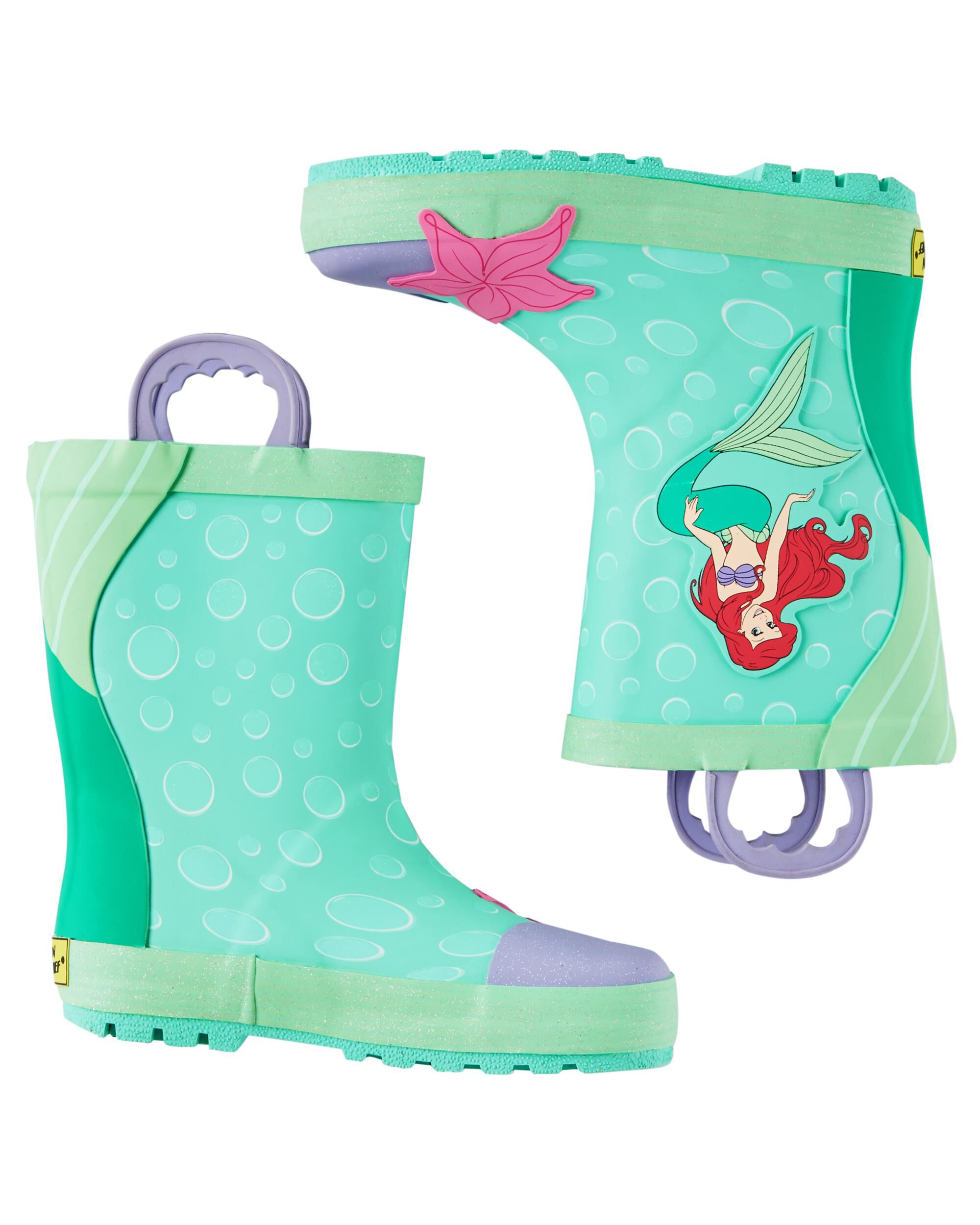 Little mermaid rain boots hot sale