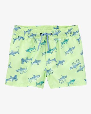 Product image 1 of Toddler Shark Swim Trunks - Lime Green