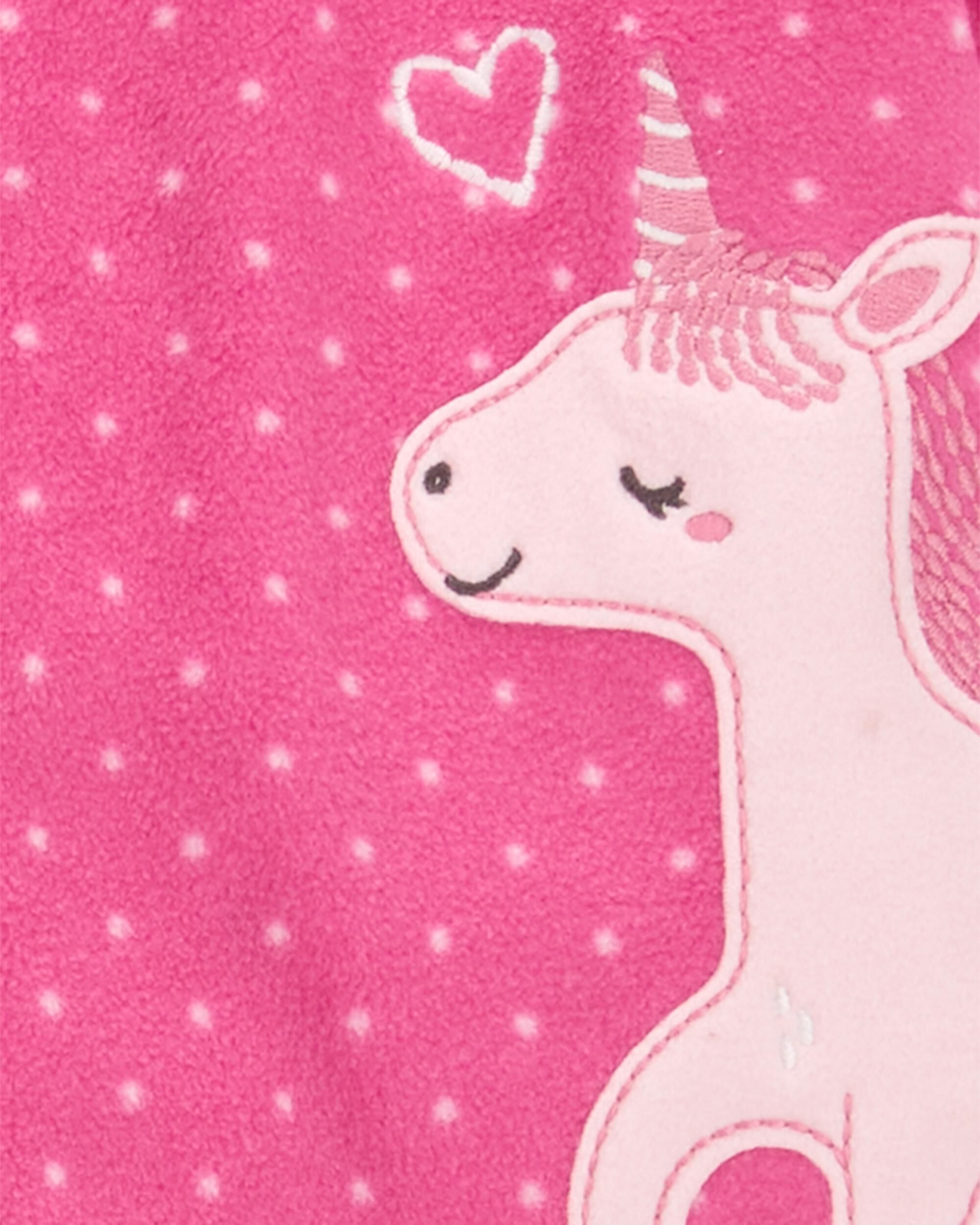 1 Piece Unicorn Fleece Footie Pajamas
