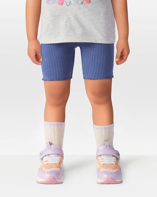 Product image 2 of Toddler Ribbed Bike Shorts - Blue