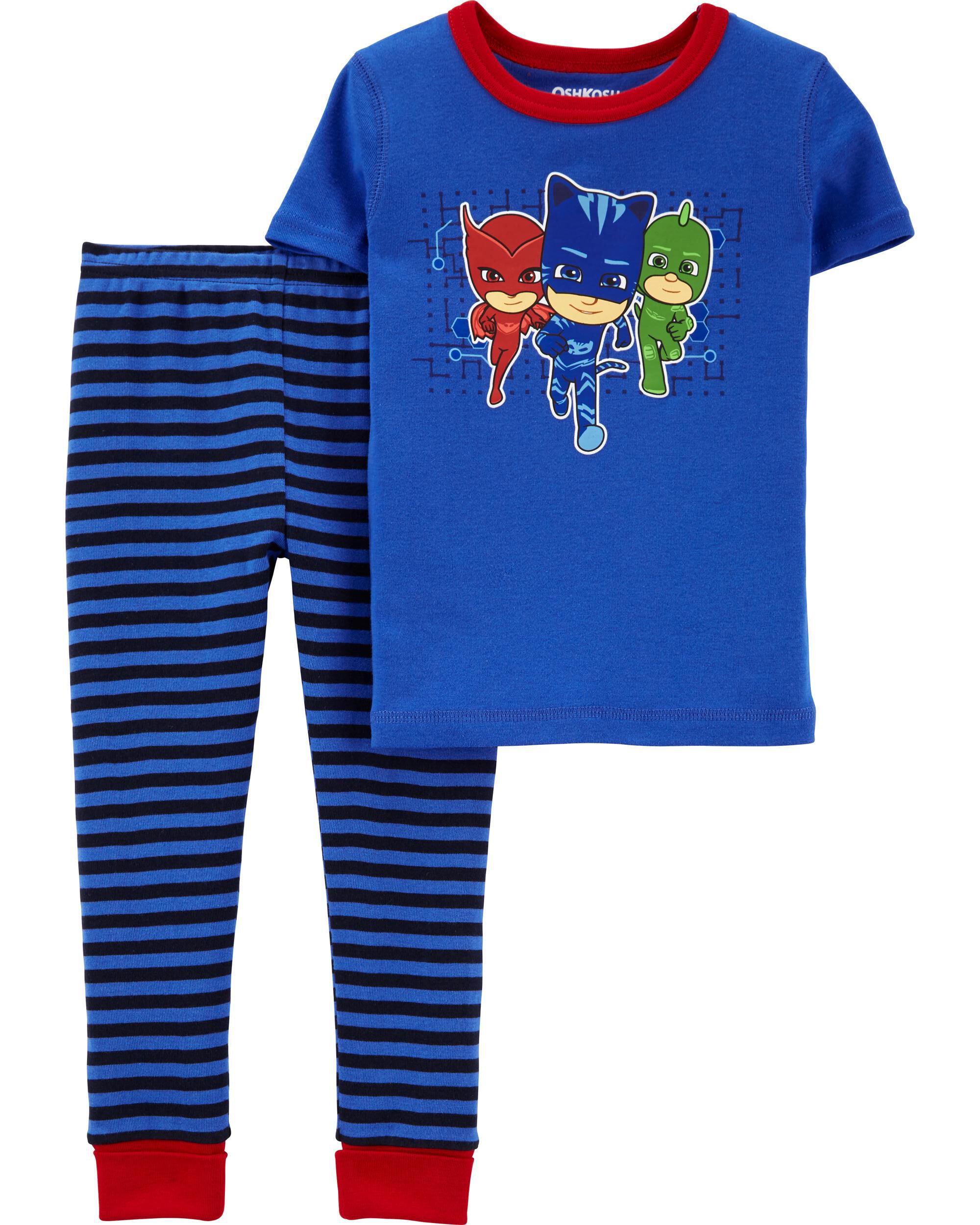 Pj Masks Boys 2-Piece Sleepwear Soft /& Cozy Kids Blue Pajama Set
