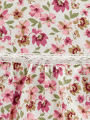 Pink - Baby Floral Print Ruffle Top, Selected