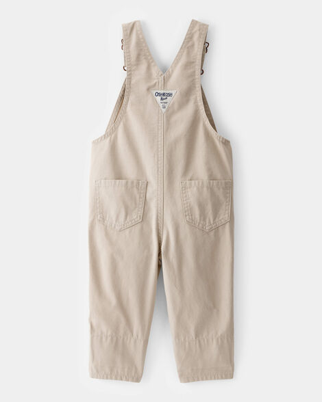  Product image 2 of Baby Lightweight Floral-Lined Canvas Overalls  - Khaki
