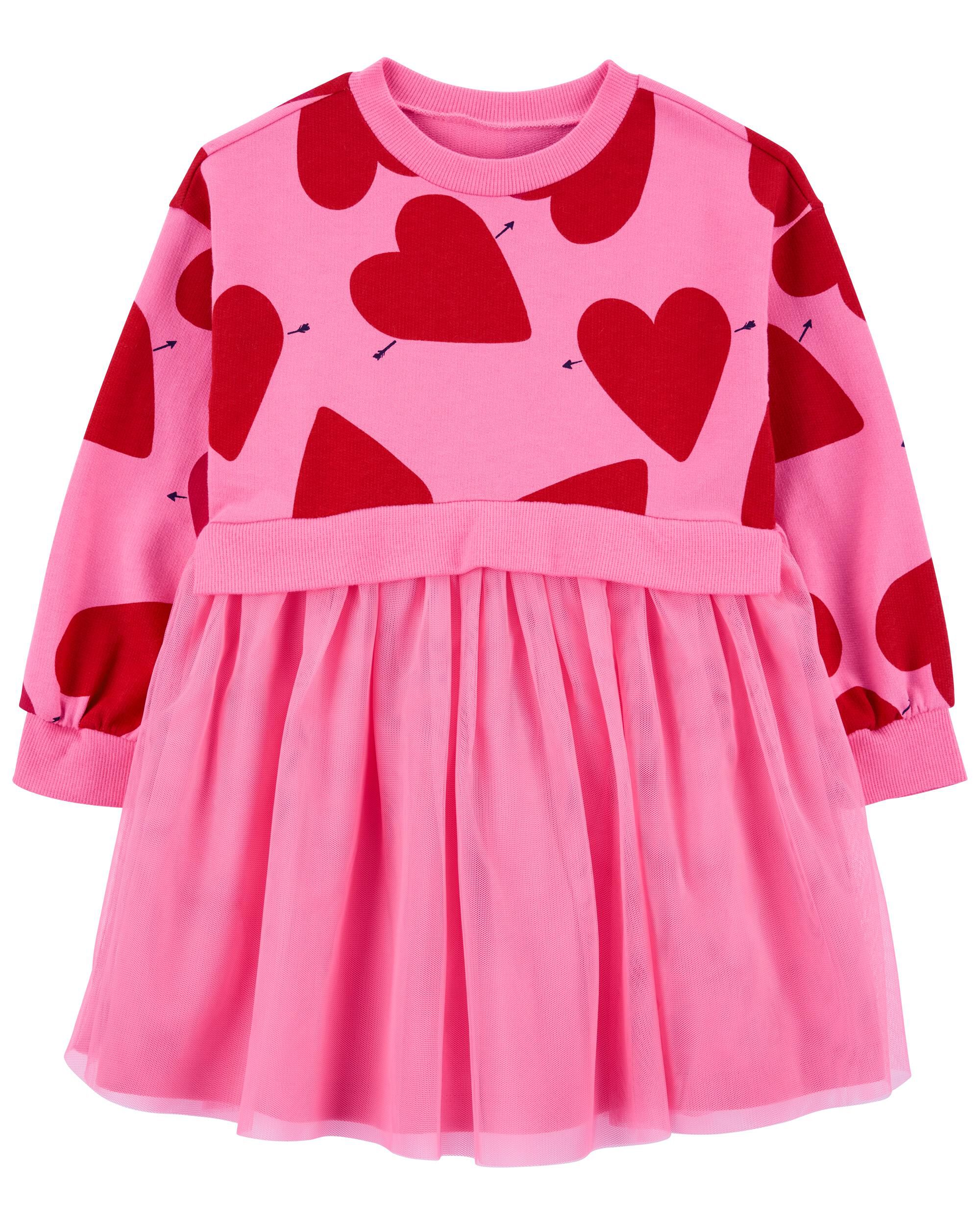 Toddler Heart Long-Sleeve Dress - Carter's | Carter's
