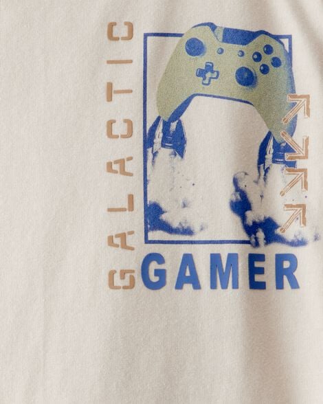 Product image 3 of Kid Galactic Gamer Short-Sleeve Graphic Tee - Cream