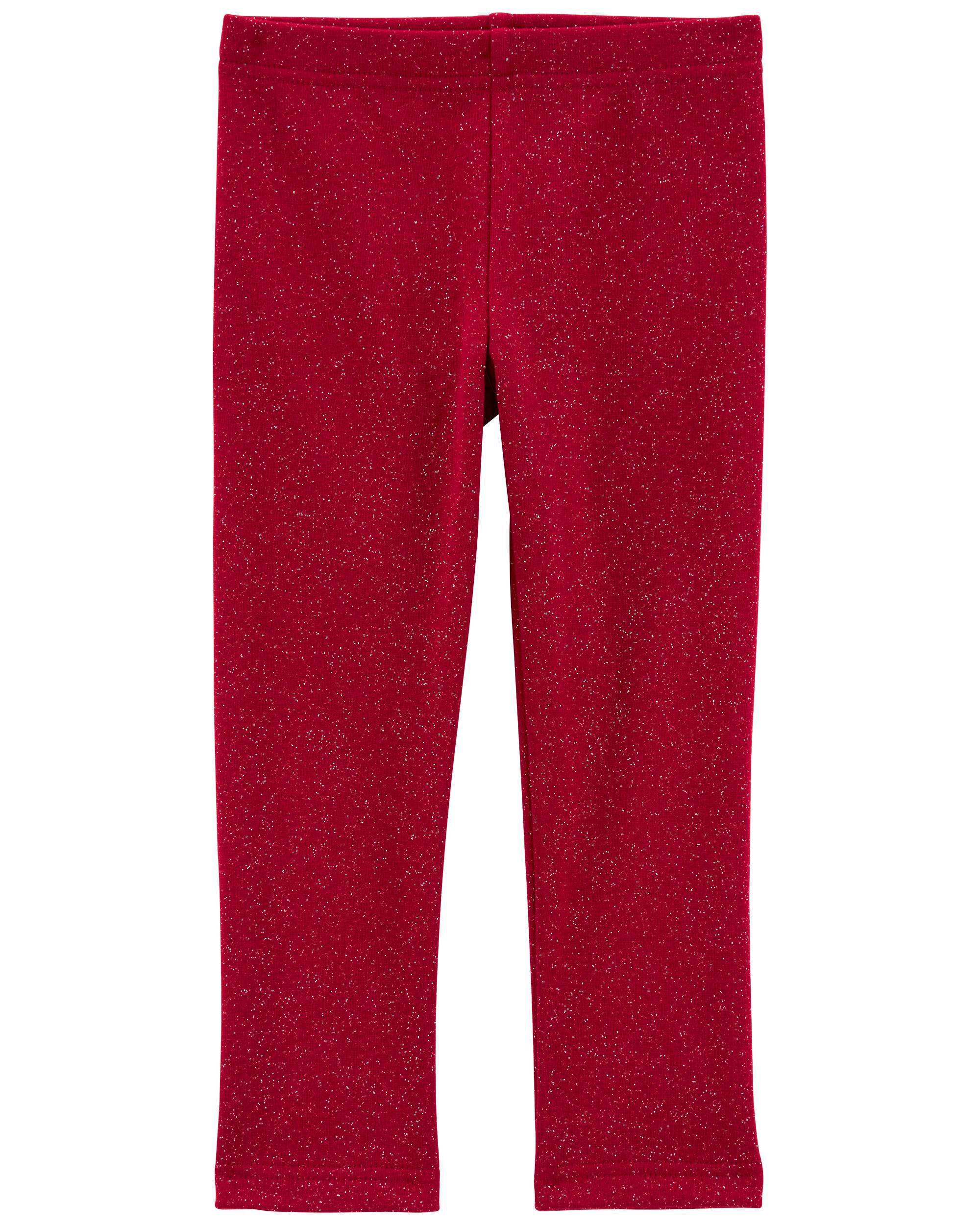 Red baby leggings top