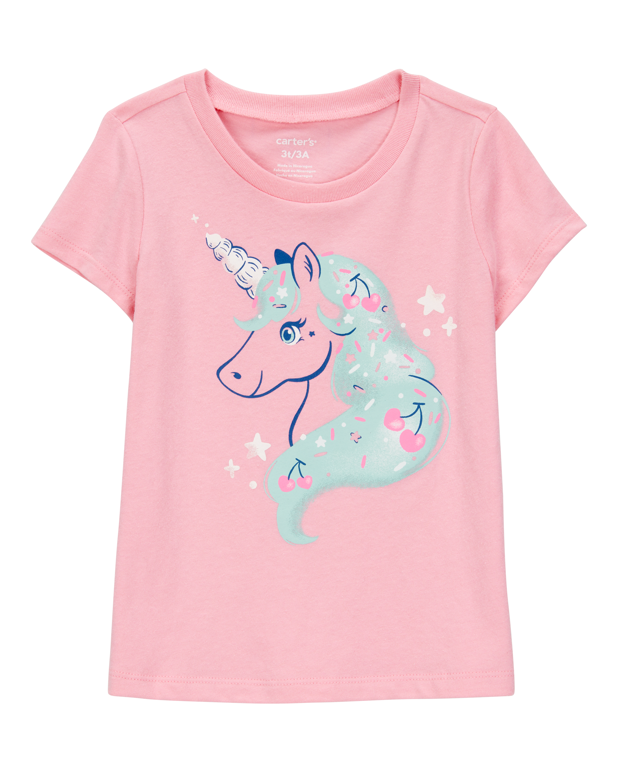 Toddler Girl Unicorn Short-Sleeve Graphic Tee - Pink