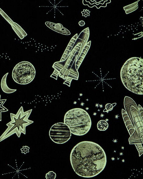 Product image 3 of Kid Space Print Snug Fit 4-Piece Pajamas
