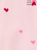 Pink - Baby Heart Print Valentine's Day Cotton 1-Piece Pajamas, Selected