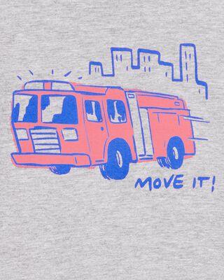Product image 2 of Toddler Firetruck Short-Sleeve Graphic Tee - Grey
