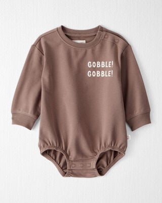 Baby Organic Cotton Bubble in Forever Hearts Print 
