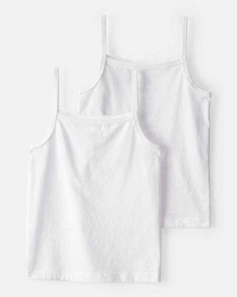 girls 2-pack cami tank tops - white