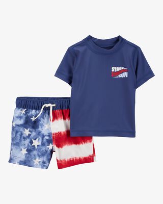 Product image 1 of Baby 2-Piece Fourth of July Rashguard Set