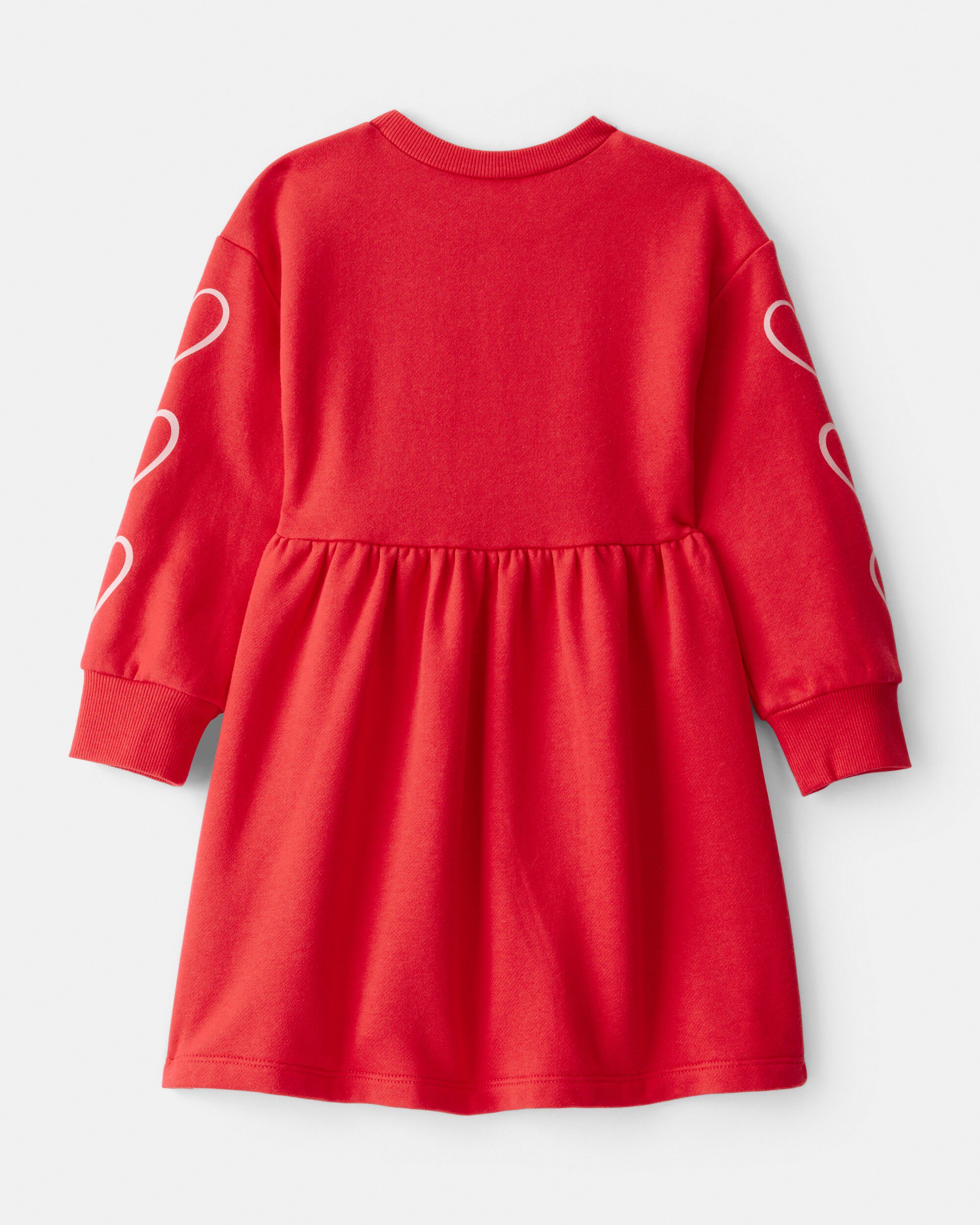 Toddler Girl DayDream Fleece Heart Long-Sleeve Dress - Red