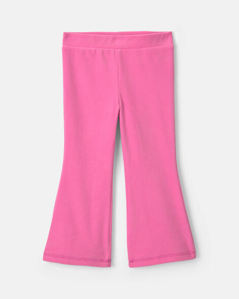 toddler girl fleece pull-on pants - pink