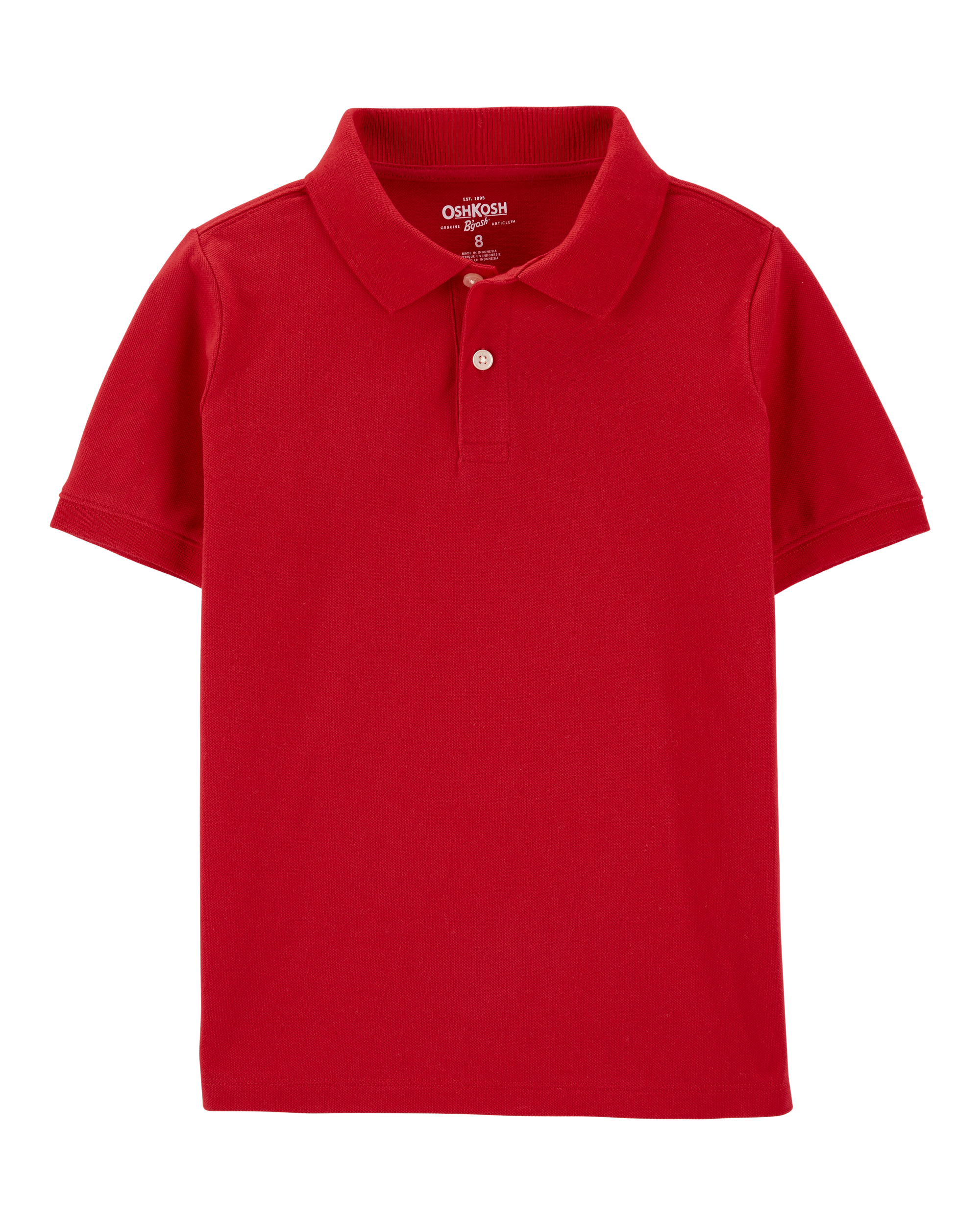 Boys Piqué Polo Shirt - Ruby