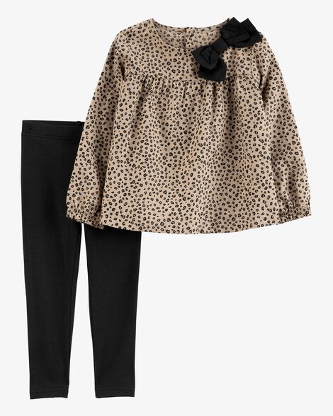 Product image 1 of Toddler 2-Piece Leopard Top & Legging Set