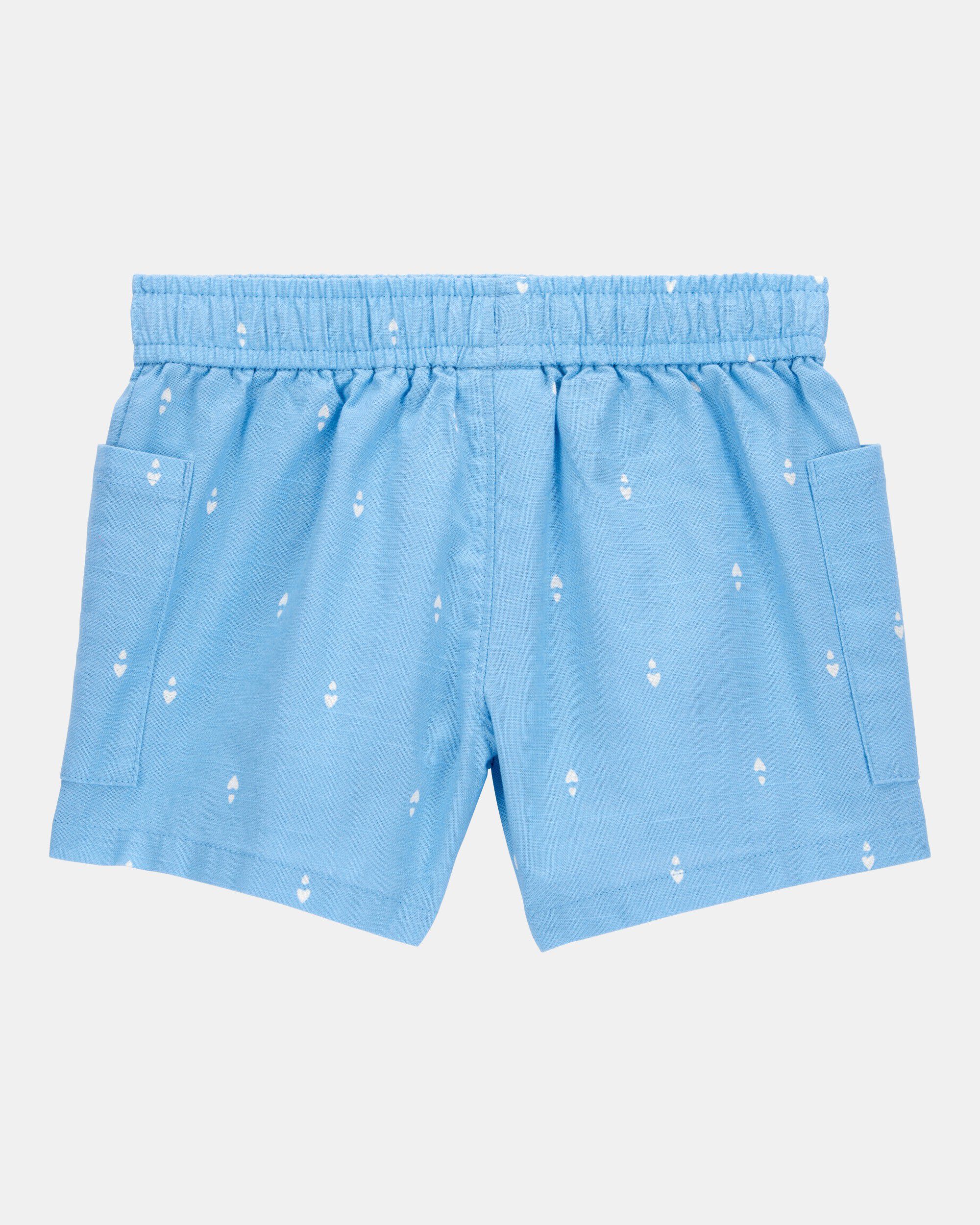 Toddler 2-Piece Heart Drop Print Tank & Drawstring Shorts Set - Blue