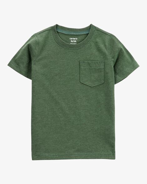Product image 1 of Baby Solid Short-Sleeve Pocket Tee - Dark Green