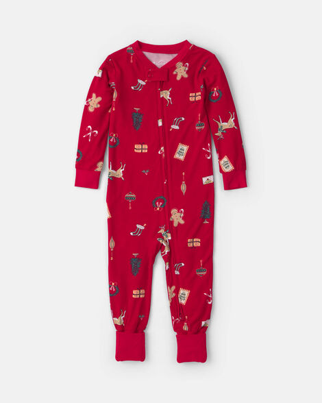 baby 1-piece christmas purelysoft™ snug fit pajama - red