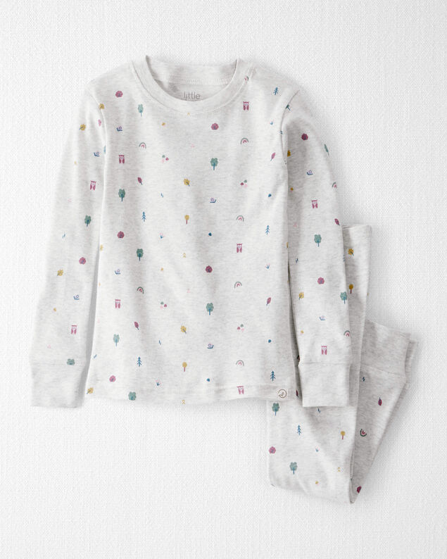 Product image 1 of Toddler Organic Cotton Pajamas in Nature Icon Print