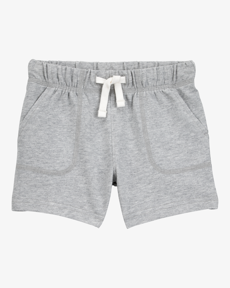 toddler boy pull-on french terry shorts - grey