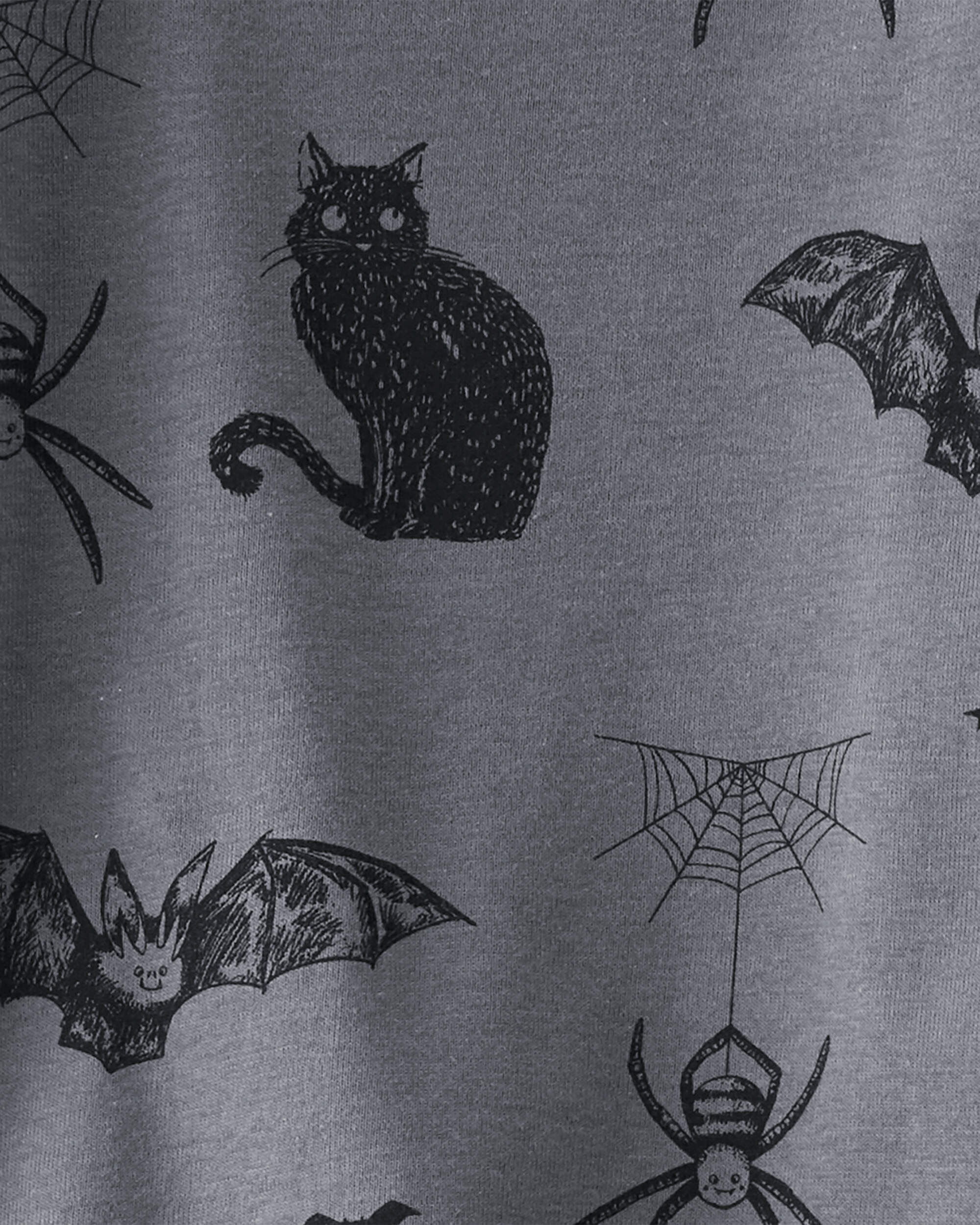 Toddler Organic Cotton Pajamas Spooky Creatures Print