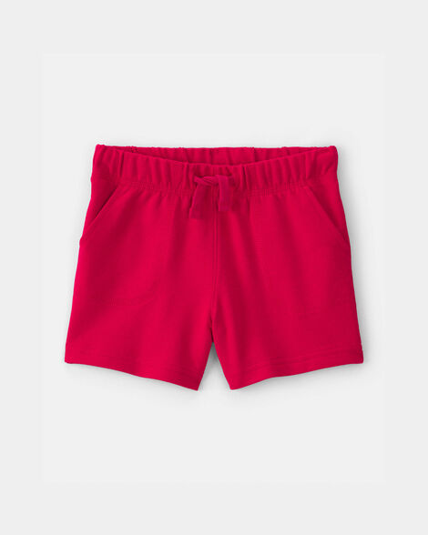toddler boy french terry shorts - red