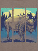 Brown - Kid Buffalo Graphic Tee, Selected