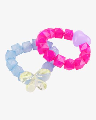 Product image 1 of 2-Pack Butterfly & Heart Bracelets