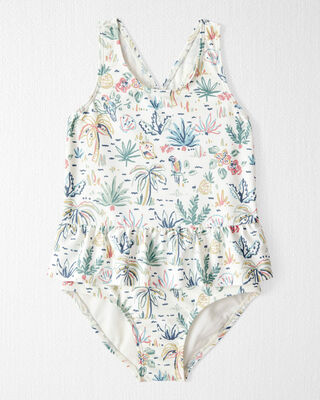 Product image 1 of Toddler Girl Recycled Tropical Print Swimsuit