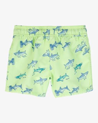 Product image 2 of Toddler Shark Swim Trunks - Lime Green