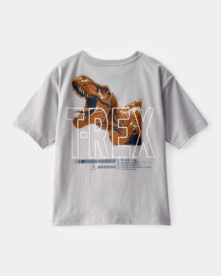 Product image 2 of Kid Prehistoric Dinosaur Short-Sleeve Graphic Tee - Grey