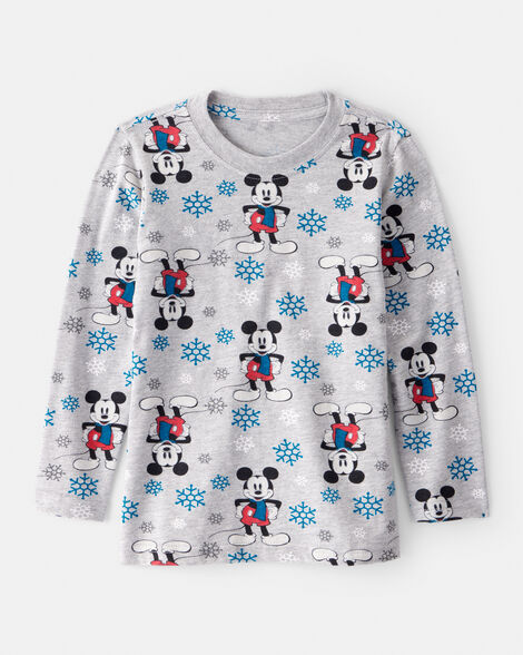toddler christmas disney© mickey mouse graphic tee - grey