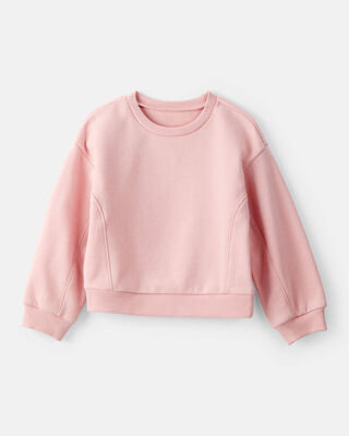 Toddler Girl Happy French Terry Long-Sleeve Pullover Sweatshirt - Purple
