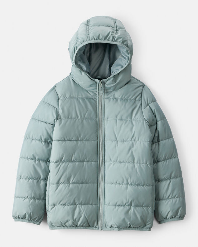 Product image 1 of Kid Hooded Puffer Jacket - Green