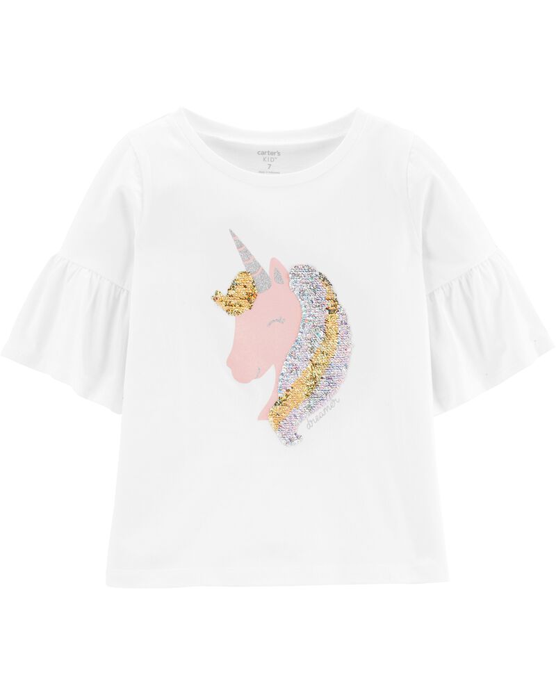 Glitter Flip Sequin Unicorn Jersey Tee Carters Com