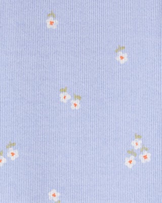 Product image 2 of Baby Floral Short-Sleeve Bodysuit - Blue