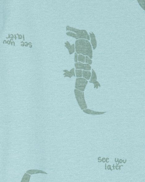 Product image 2 of Toddler Boy 2-Piece Alligator Print 100% Snug Fit Cotton Pajamas - Blue