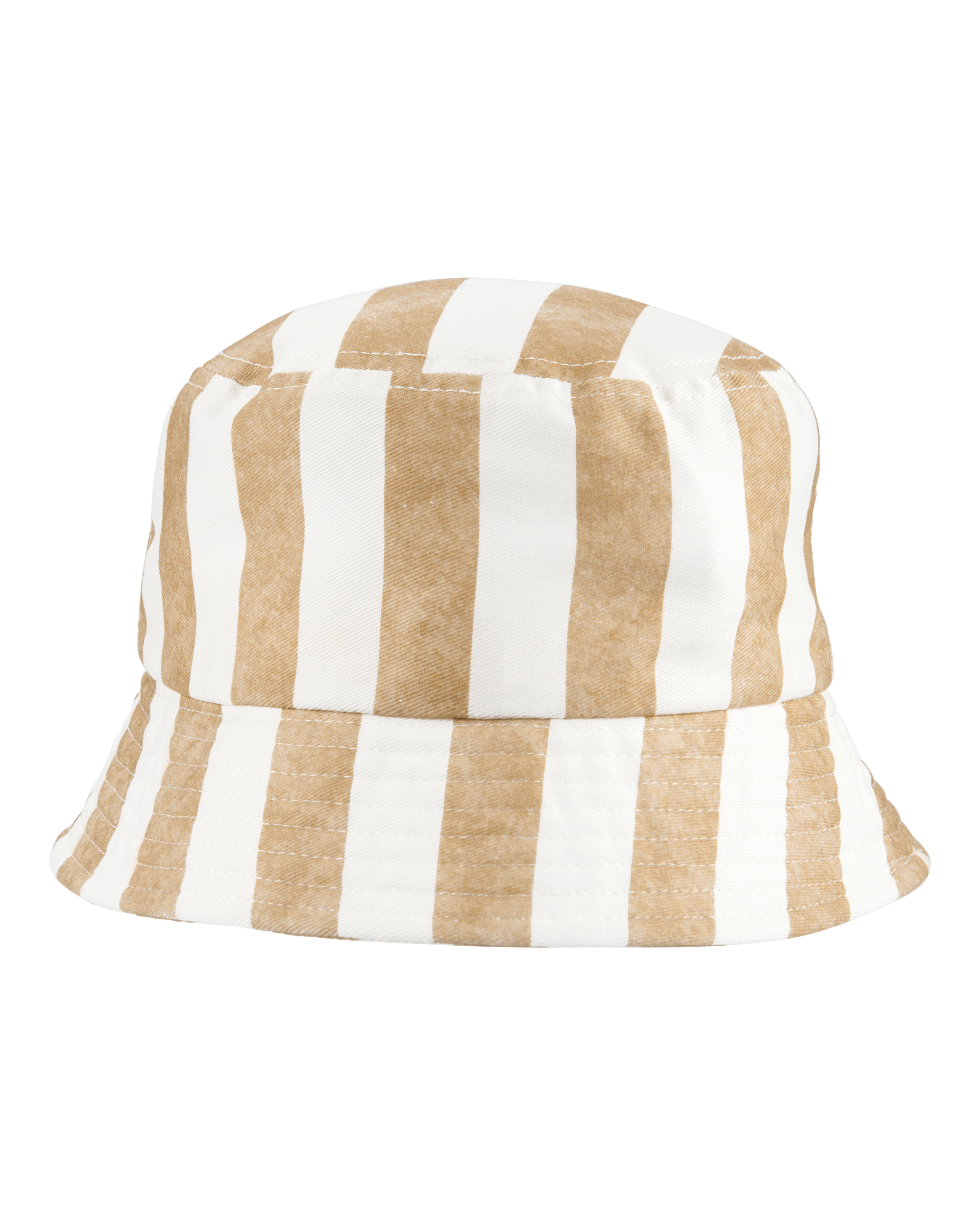 Kid Striped Bucket Hat - Tan/White