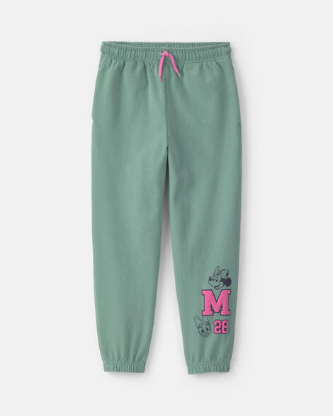girls disney© minnie mouse fleece joggers - green