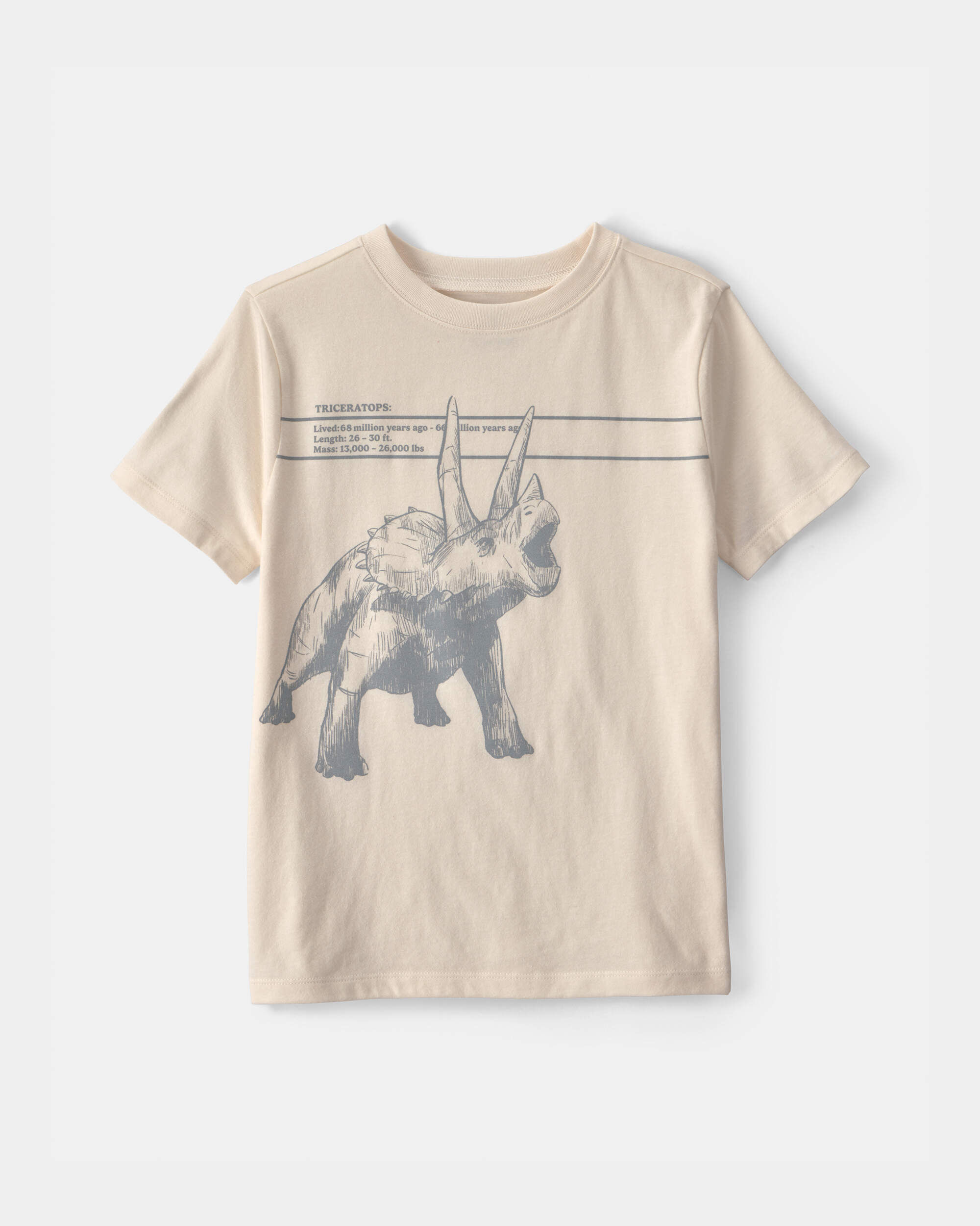 Carters boys triceratops dinosaur graphic tee L Cream 7$