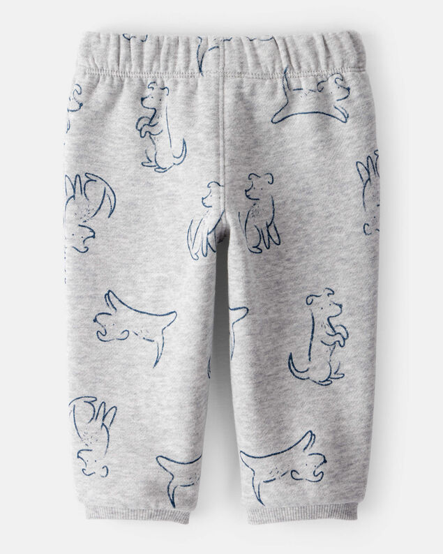Product image 2 of Baby Boy DayDream Fleece Dog Knit Pull-On Pants - Grey