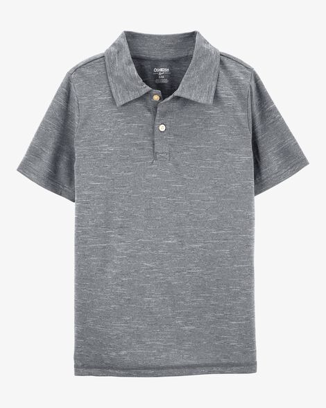  Product image 1 of Kid Active Polo Shirt in BeCool™ Fabric - Grey