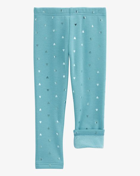 Product image 5 of Toddler Shiny Heart Cozy Fleece Leggings