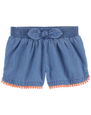 Toddler Pull-On Chambray Shorts
