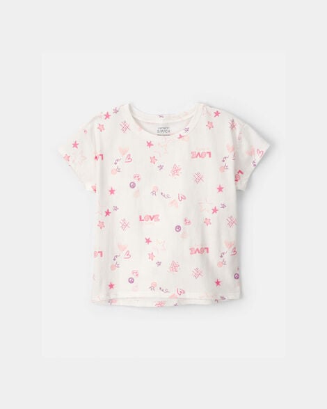 girls 'love' top - ivory